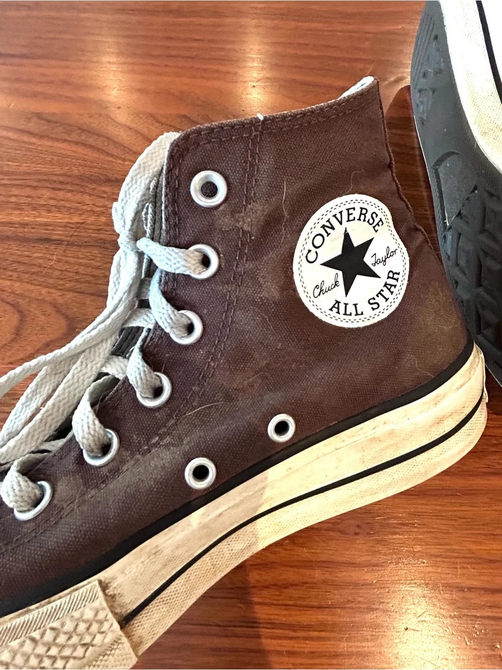 Converse Chuck Taylor High Top Sneakers - Brown and White